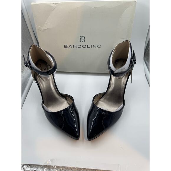 Bandolino Women's Ginata D'Orsay Pointed Toe Pumps NavyBLU Patent SIZE 8.5 M NEW - Picture 3 of 7